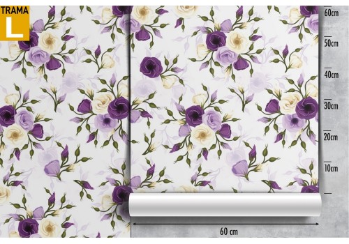 Purple and white flowers nature pattern wallpaper. 2