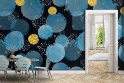 Carta da Parati decorazione moderna a pois glamour.