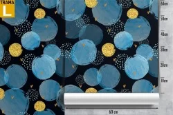 Glamour polka dot modern wallpaper decoration.