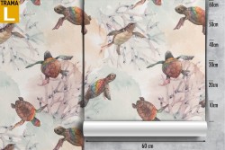 Carta da Parati tartarughe natura astratta.