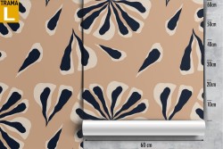Wallpaper with stylized leaves nature vintage pattern.