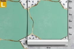 Carta da Parati superficie marmo turchese luxury.