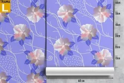 Carta da Parati decorazione rose moderna natura.