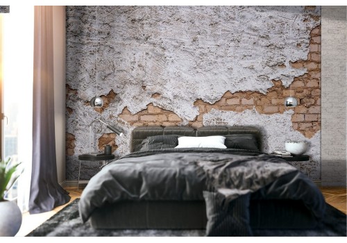 Industrial Urban Plaster Brick Wallpaper