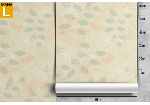 Carta da Parati foglie stlizzate natura pattern. 2