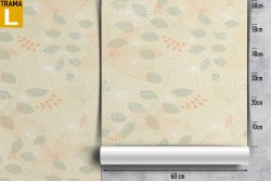 Carta da Parati foglie stlizzate natura pattern.