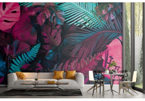 Modern tropical leaves nature wallpaper