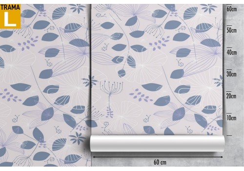 Carta da Parati foglie stilizzate moderne natura pattern. 2