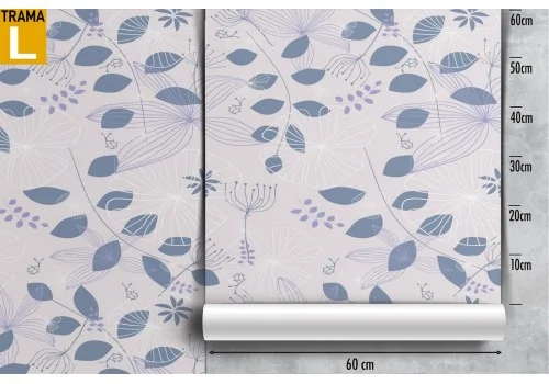 Carta da Parati foglie stilizzate moderne natura pattern. 2