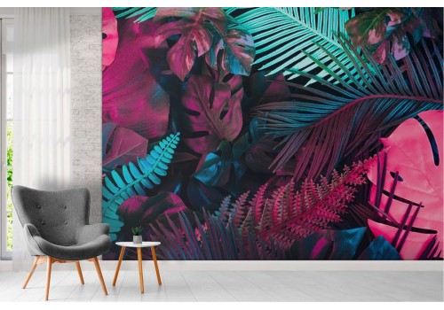 Modern tropical leaves nature wallpaper 2