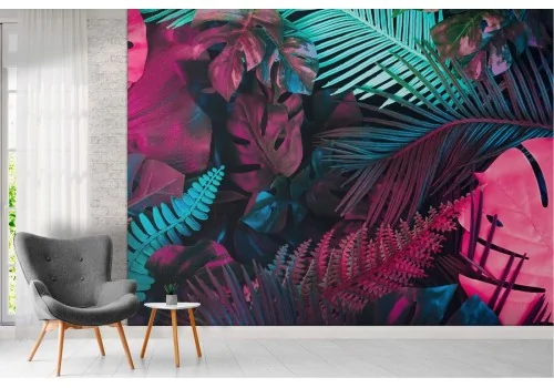 Modern tropical leaves nature wallpaper 2