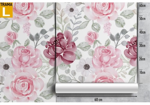 Modern pink flowers nature wallpaper. 2