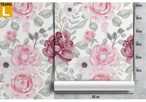 Modern pink flowers nature wallpaper. 2