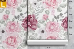 Modern pink flowers nature wallpaper.