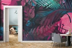 Carta da Parati Foglie Moderna Tropicale