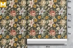 Vintage Nature Flowers Wallpaper