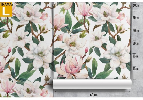 Antique pink flowers vintage pattern wallpaper. 2