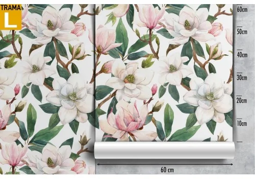 Antique pink flowers vintage pattern wallpaper. 2