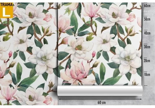 Carta da Parati fiori rosa antico vintage pattern. 2