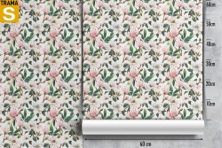 Carta da Parati Design e Stili Flora e Fauna Fiori Natura Vintage