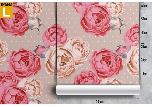 Antique pink flowers vintage nature wallpaper. 2