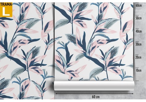 Modern nature stylized leaves wallpaper. 2