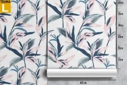 Carta da Parati foglie stilzizate natura moderna.