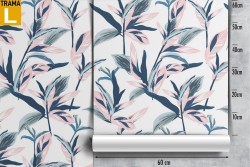 Modern nature stylized leaves wallpaper.