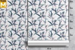 Carta da Parati Foglie Moderna Natura Stilizzata Tropicale