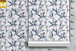 Modern Tropical Stylized Nature Leaves Wallpaper