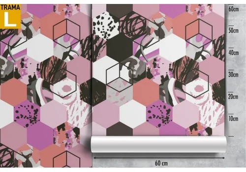 Modern glamorous geometric wallpaper decoration. 2