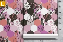 Modern glamorous geometric wallpaper decoration.
