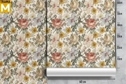 Vintage Nature Flowers Wallpaper