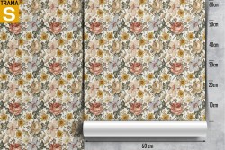 Wallpaper Design and Styles Flora and Fauna Flowers Nature Vintage