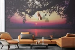 Carta da Parati paesaggio mare al tramonto