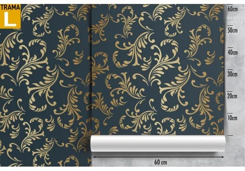 Vintage luxury gold stylized leaf wallpaper. 2