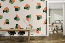 Carta da Parati decorazione vintage macchie colore.