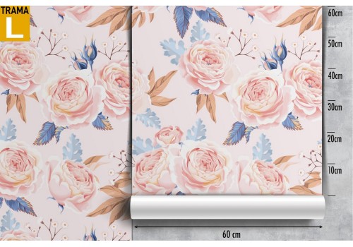 Vintage antique pink flowers wallpaper pattern. 2