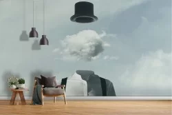 Wallpaper painted modern abstract man
