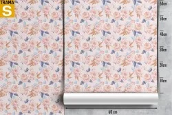 Carta da Parati Design e Stili Flora e Fauna Fiori Natura Vintage