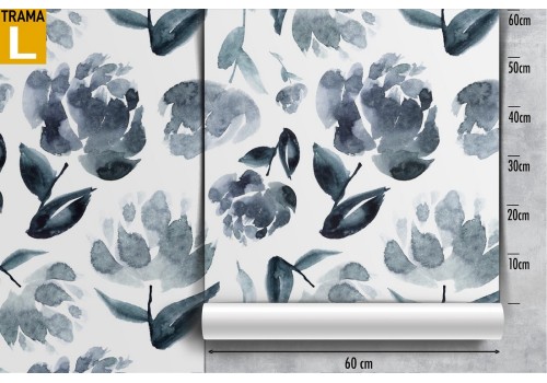 Abstract flowers grey modern nature wallpaper. 2