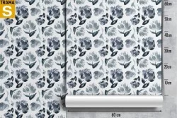 Carta da Parati Design e Stili Flora e Fauna Astratta Fiori Moderna Natura