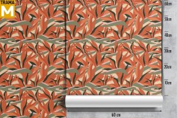 Stylized Nature Leaves Vintage Wallpaper