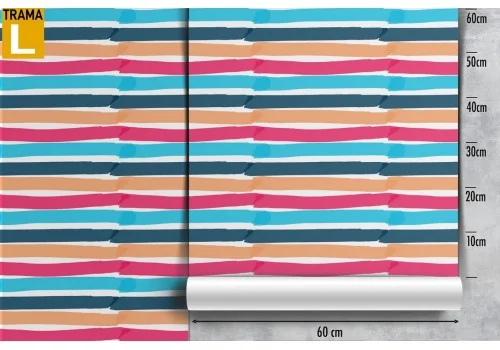 Rainbow stripes children's pattern wallpaper. 2