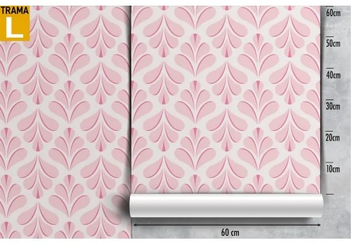 Modern pink damask wallpaper pattern. 2