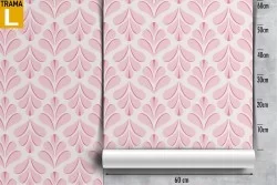 Carta da Parati damasco moderno rosa pattern.