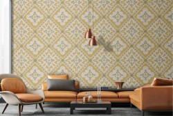 Vintage geometric hexagon wallpaper decoration.