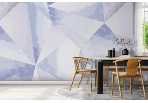 Geometric crystal modern decoration wallpaper.