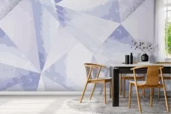 Geometric crystal modern wallpaper decoration.