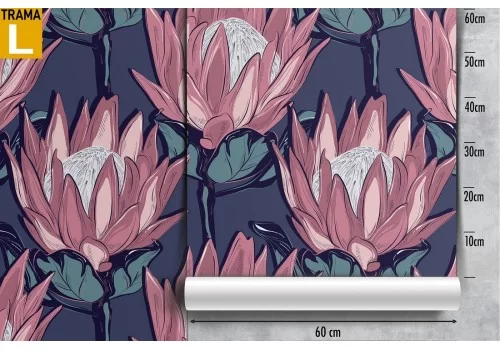 Carta da Parati ninfee moderne pattern natura. 2